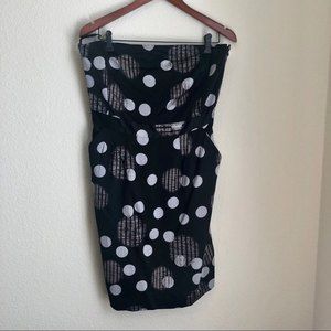 Strapless polka-dot Banana Republic cocktail dress WITH POCKETS!